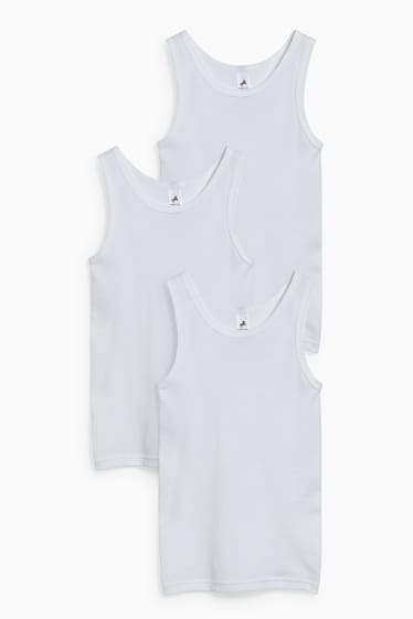 Enfants garçons - Lot de 3 - maillot de corps - blanc
