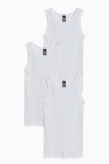 Kinder Jungen - Multipack 3er - Singlet - weiss