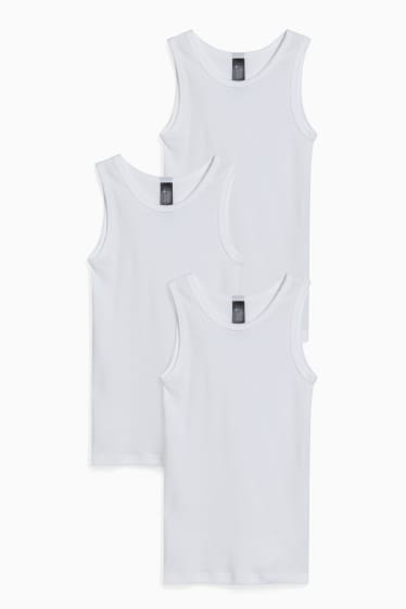 Kinderen - Set van 3 - singlet - wit