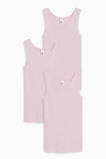 Kinderen - Set van 3 - singlet - roze mix