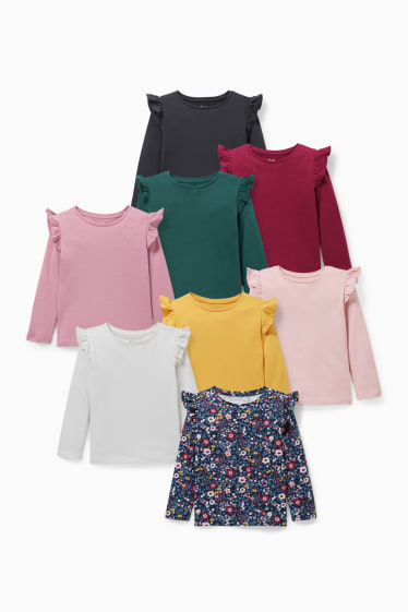 Bambini - Confezione da 8 - maglia a maniche lunghe - rosa