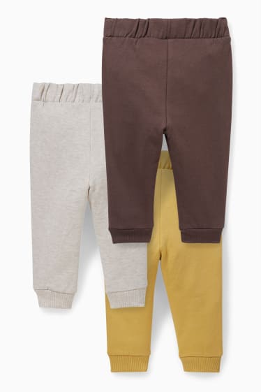 Neonati - Confezione da 3 - pantaloni sportivi per neonati - marrone scuro