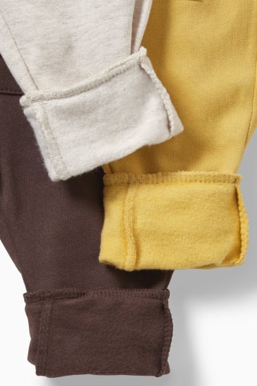 Bébés - Lot de 3 - pantalon de jogging pour bébé - marron foncé