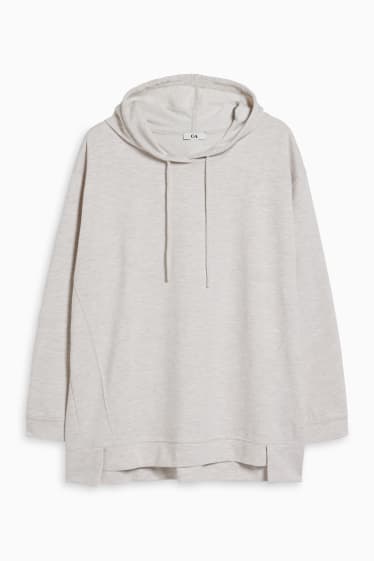 Femmes - Sweat à capuche - beige chiné