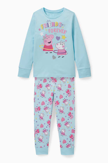 Kinder - Peppa Wutz - Pyjama - 2 teilig - hellblau