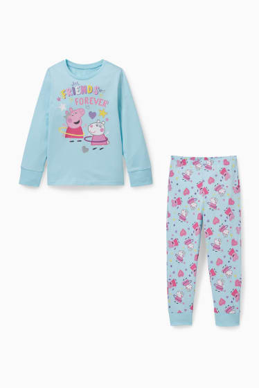 Kinder - Peppa Wutz - Pyjama - 2 teilig - hellblau