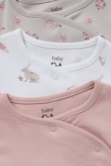 Bebés - Pack de 3 - pijamas para bebé - rosa oscuro