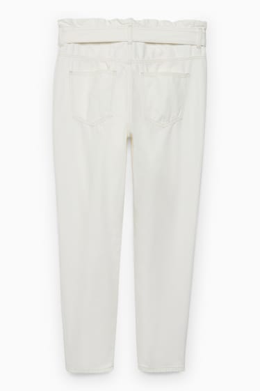 Mujer - Tapered jeans - high waist - blanco roto