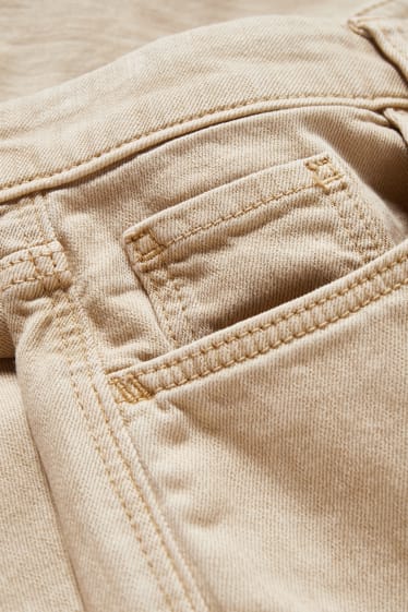 Dames - Tapered jeans - high waist - beige
