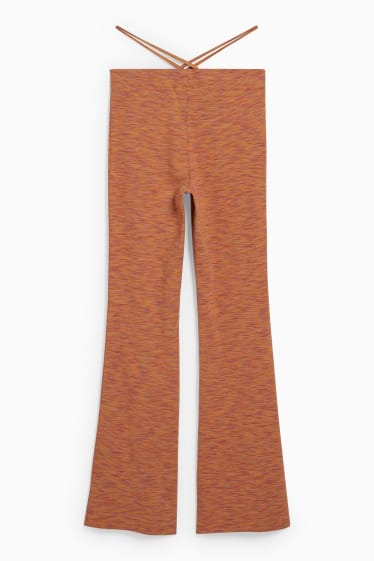 Dámské - CLOCKHOUSE - žerzejové kalhoty - comfort fit - oranžová