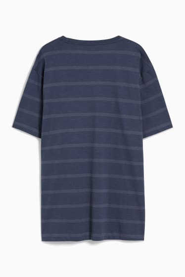 Herren - T-Shirt - gestreift - dunkelblau