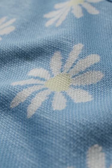 Dona - CLOCKHOUSE - top crop - de flors - blau/blanc