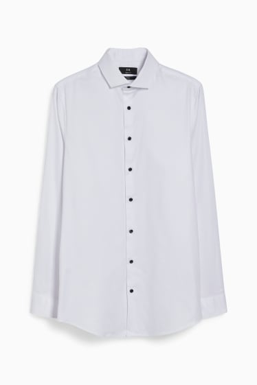 Home - Camisa d’oficina - body fit - cutaway - Flex - blanc jaspiat