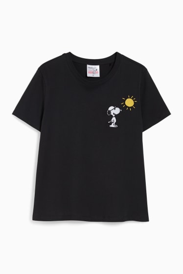 Dames - T-shirt - Snoopy - zwart