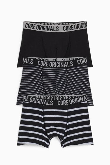 Enfants - Lot de 3 - boxers - noir