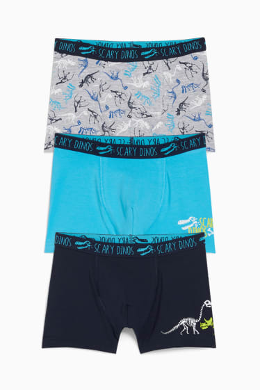 Kinderen - Set van 3 - boxershorts - donkerblauw