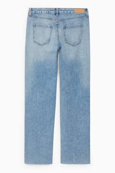 Women - CLOCKHOUSE - straight jeans - low-rise waist - denim-light blue