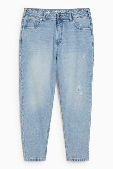 Femmes - CLOCKHOUSE - mom jean - high waist - matière recyclée - jean bleu clair