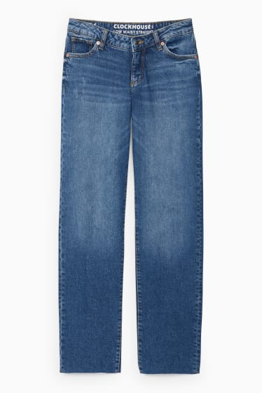 Dames - CLOCKHOUSE - straight jeans - low waist - jeansblauw