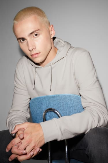 Herren - Hoodie - hellgrau