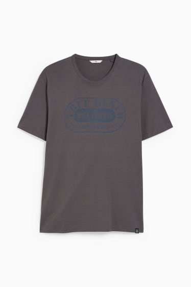 Mężczyźni - T-shirt - ciemnoszary
