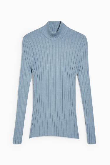 Women - Fine knit jumper - petrol