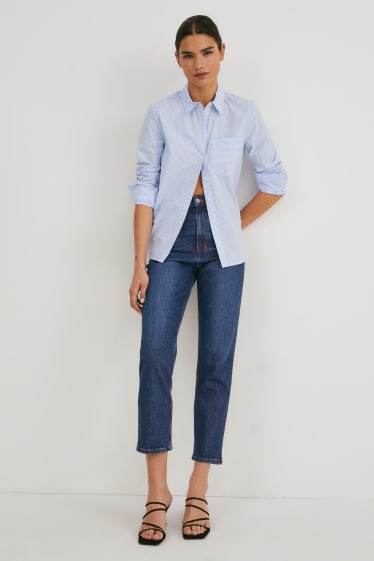 Femmes - Premium Denim by C&A - straight jean - high waist - jean bleu