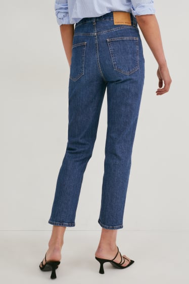 Women - Premium Denim by C&A - straight jeans - high waist - blue denim