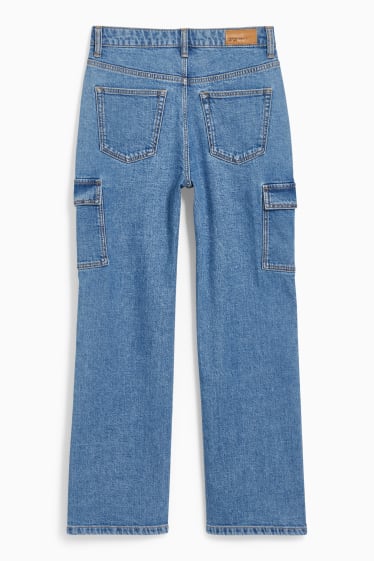 Niños - Straight cargo jeans - vaqueros - azul