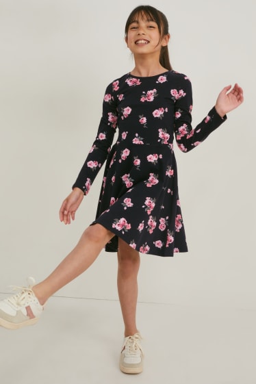 Kinder - Multipack 2er - Kleid - schwarz