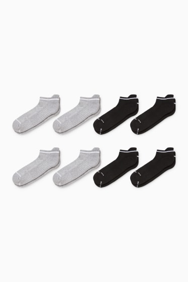 Damen - Multipack 8er - Sport-Sneakersocken - schwarz / grau