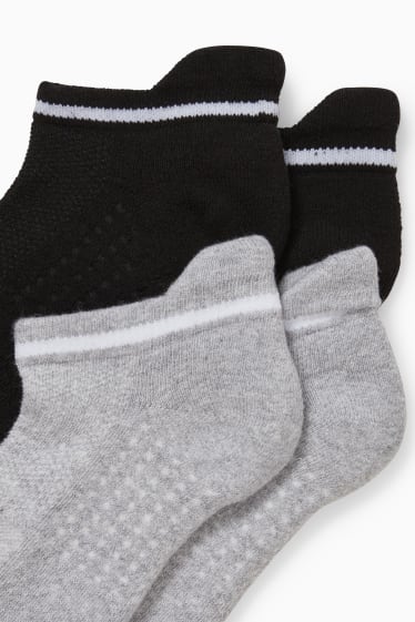 Femmes - Lot de 8 - chaussettes de sport pour baskets - noir / gris