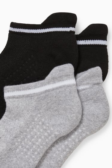 Damen - Multipack 8er - Sport-Sneakersocken - schwarz / grau