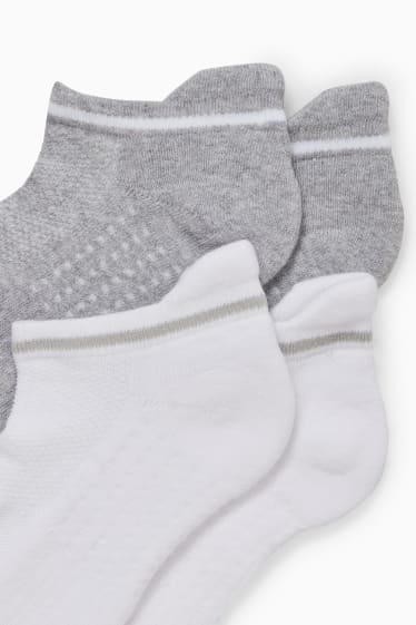Damen - Multipack 8er - Sport-Sneakersocken - weiß / grau