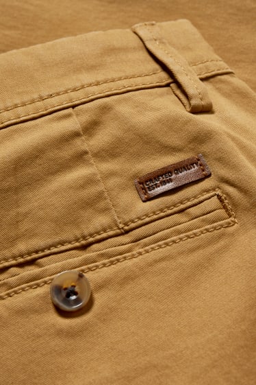 Pánské - Kalhoty chino - regular fit - LYCRA® - hořčicově žlutá