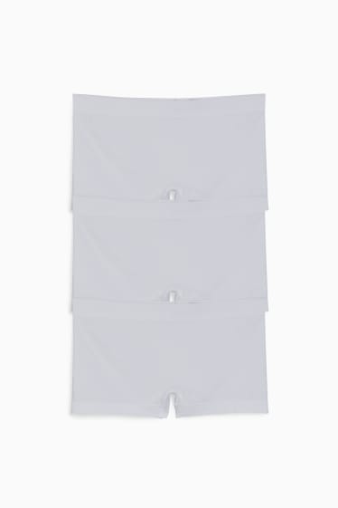 Femmes - Shortys - pack de 3 - sans coutures - blanc