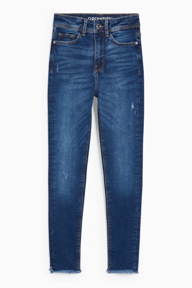 Dámské - CLOCKHOUSE - skinny jeans - super high waist - džíny - modré