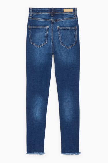 Dames - CLOCKHOUSE - skinny jeans - super high waist - jeansblauw