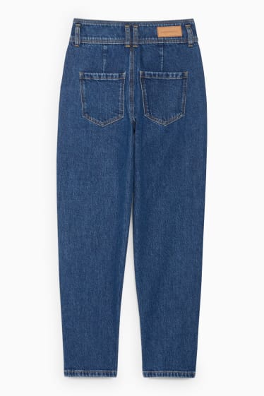 Nastolatki - CLOCKHOUSE - relaxed jeans - wysoki stan - dżins-niebieski