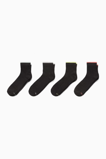 Femmes - Lot de 4 - chaussettes de tennis - noir