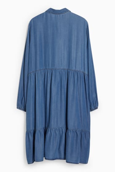 Femei - Rochie din denim - denim-albastru