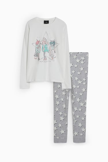 Enfants - Pyjama - 2 pièces - blanc crème