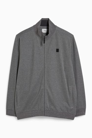 Herren - Sweatjacke - grau-melange