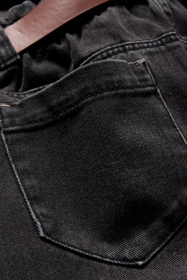 Copii - Regular jeans cu curea - denim-gri închis