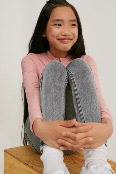 Kinderen: meisjes - Super skinny jeans - jeansgrijs