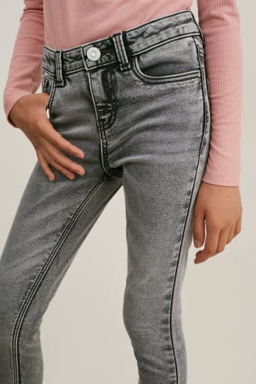 Kinderen - Super skinny jeans - jeansgrijs