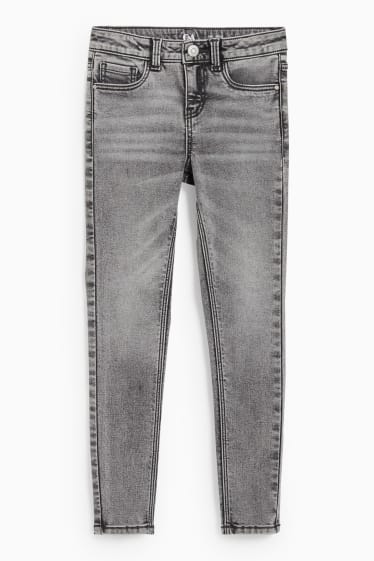 Kinderen - Super skinny jeans - jeansgrijs