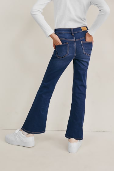 Kinder - Flare Jeans - dunkeljeansblau