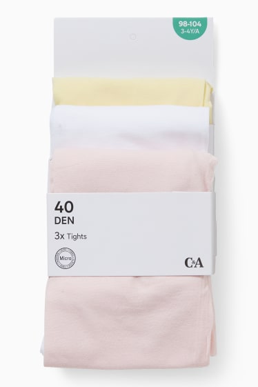 Children - Multipack of 3 - tights - 40 denier - yellow