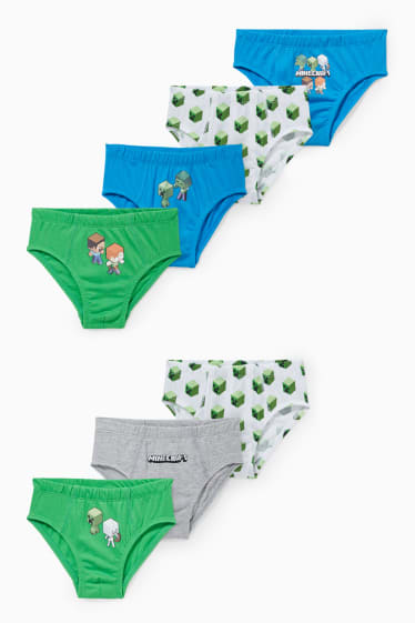 Children - Multipack of 7 - Minecraft - briefs - green